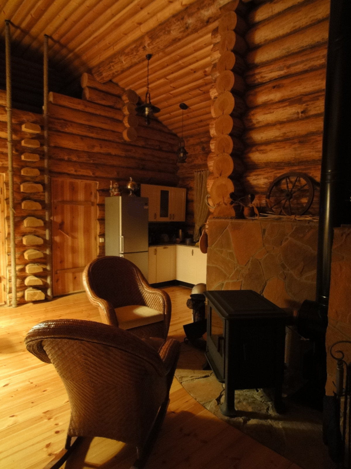 Интерьер бревенчатого дома