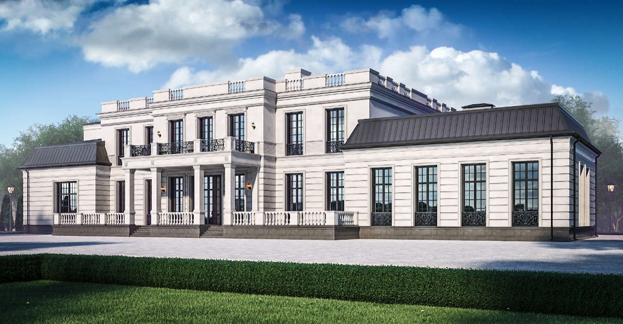 Фасад домовладения облицованный натуральным дагестанским камнем