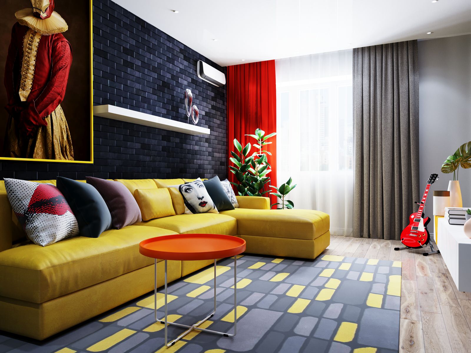 Дизайн гостиной в ЖК Парковый, г. Тула