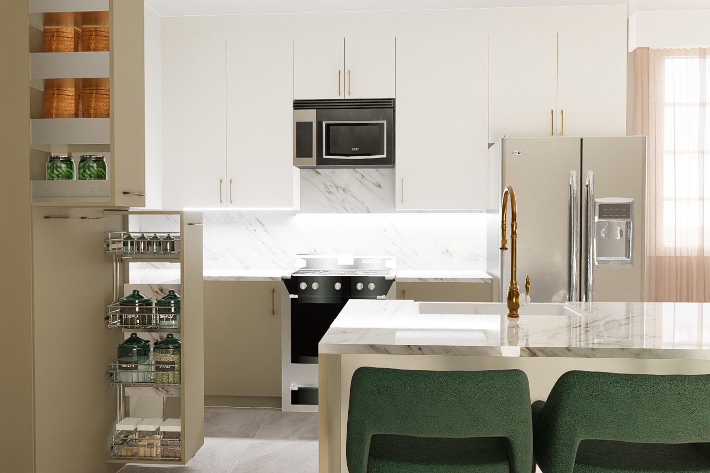 Die Küchen im Texas USA 2023. The kitchens in Texas 2023 (Render)