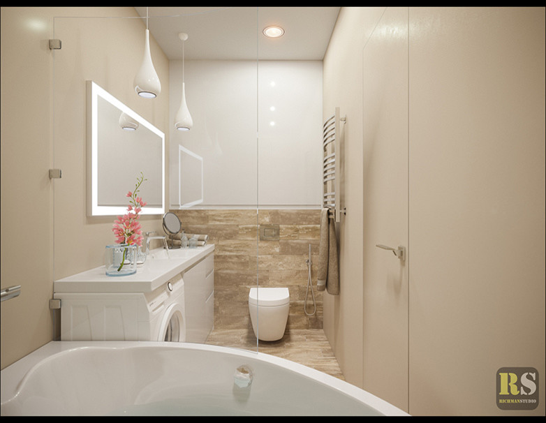 Дизайн интерьера "двушки" 46м2 в Скандинавском стиле для молодой пары