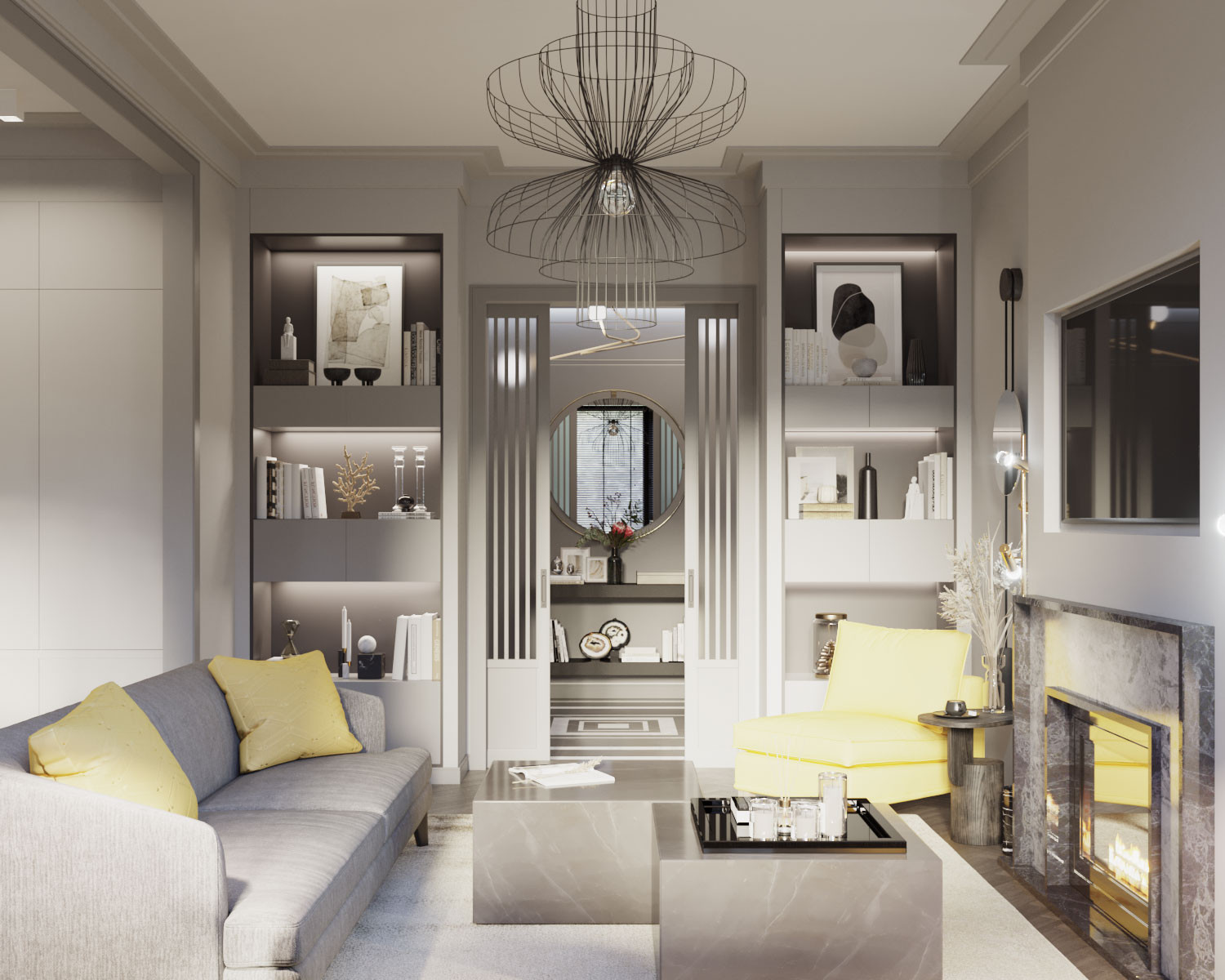 Современный интерьер с элементами скандинавского дизайна