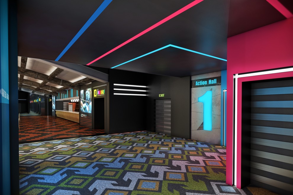 Дизайн-проект интерьера кинотеатра "АмбарСинема" г.Самара