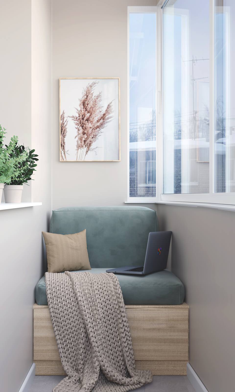 Проект квартиры "Ecoline", балкон