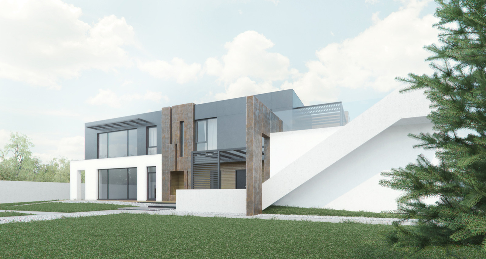 Индивидуальный жилой дом A612 в коттеджном поселке «Алые Паруса»