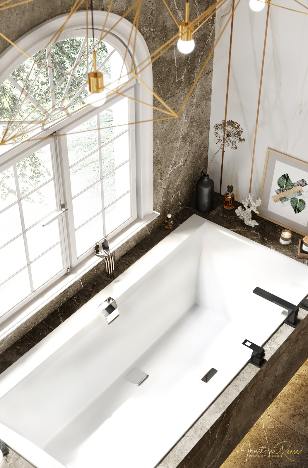 Обложка проекта: Дизайн проект ванной комнаты "Готовы к выходу из карантина"