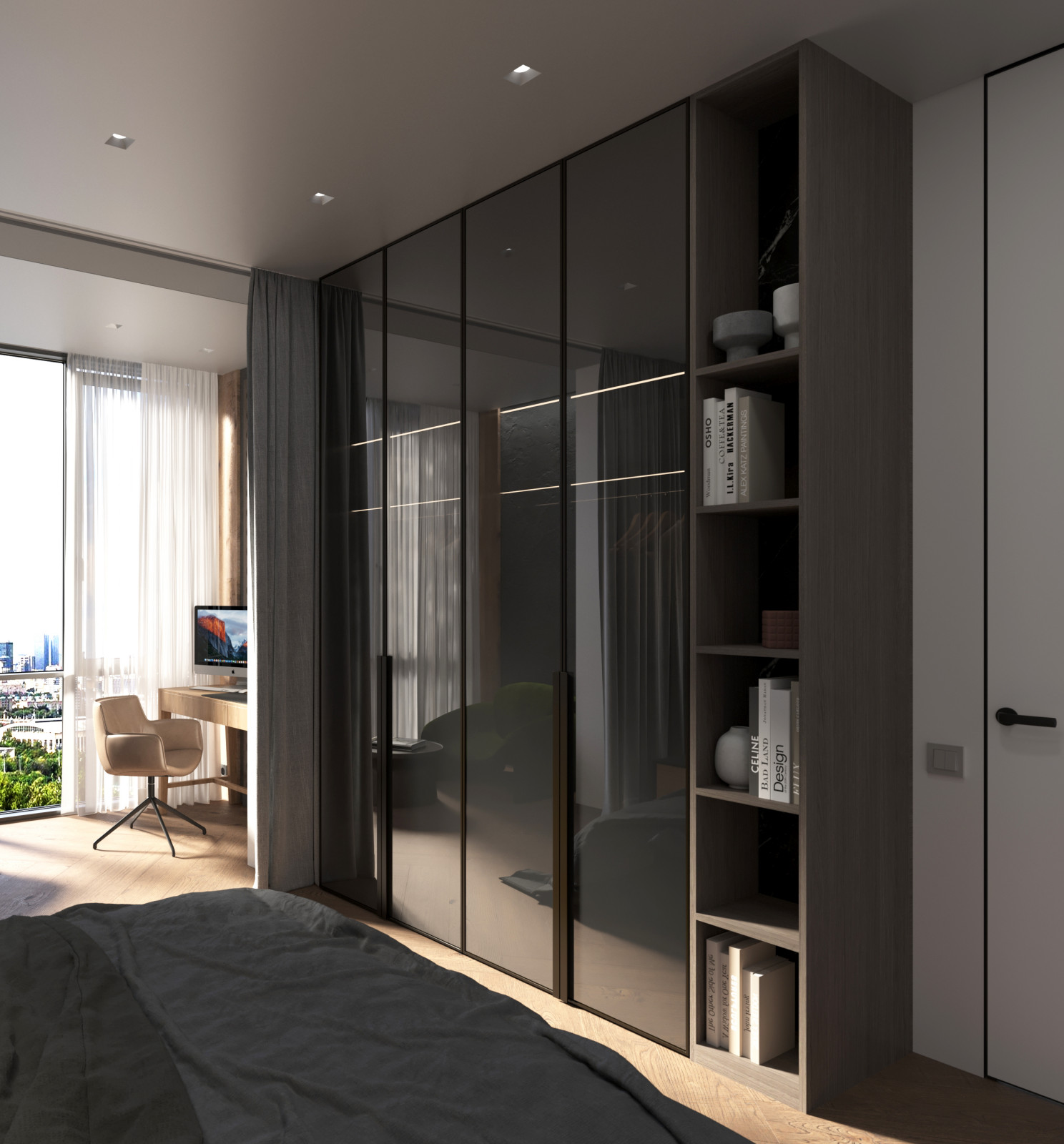 Дизайн интерьера спальни 19,7 м²