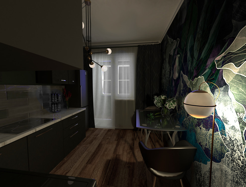 Однокомнатная квартира 34 кв.м. в трёх стилистических решениях.