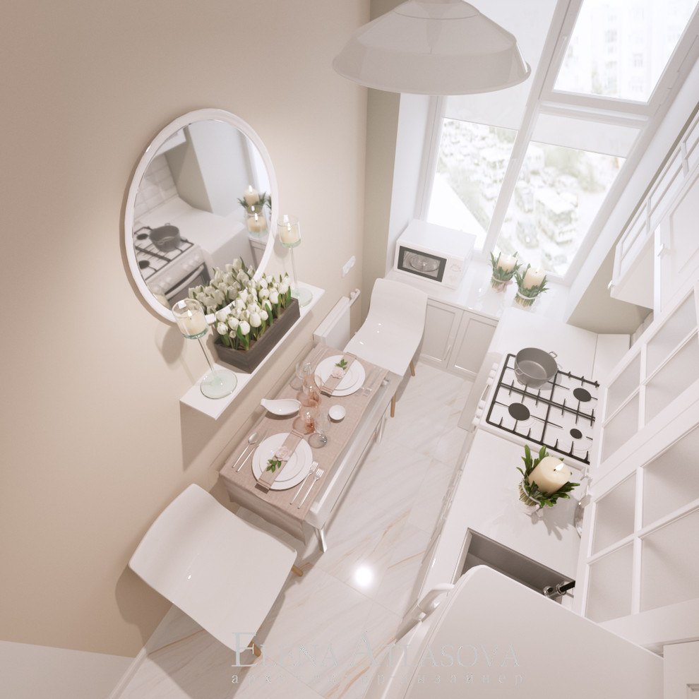 2 варианта дизайна маленькой кухни