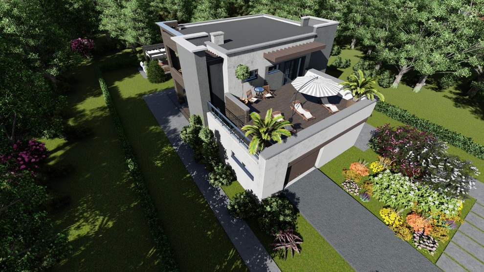 Современный дом в стиле хай-тэк на юге