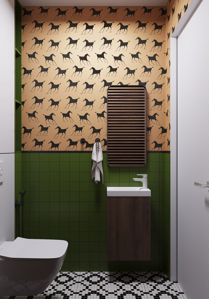 квартира с зеленым диваном