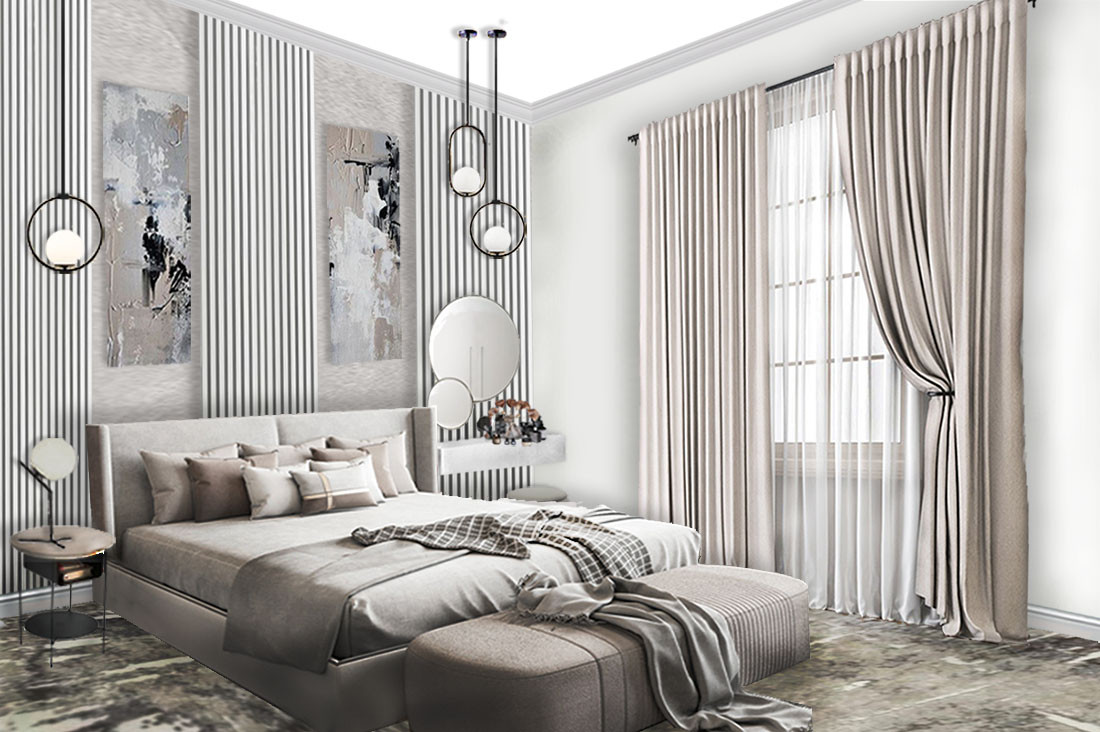 3D коллажи спальни