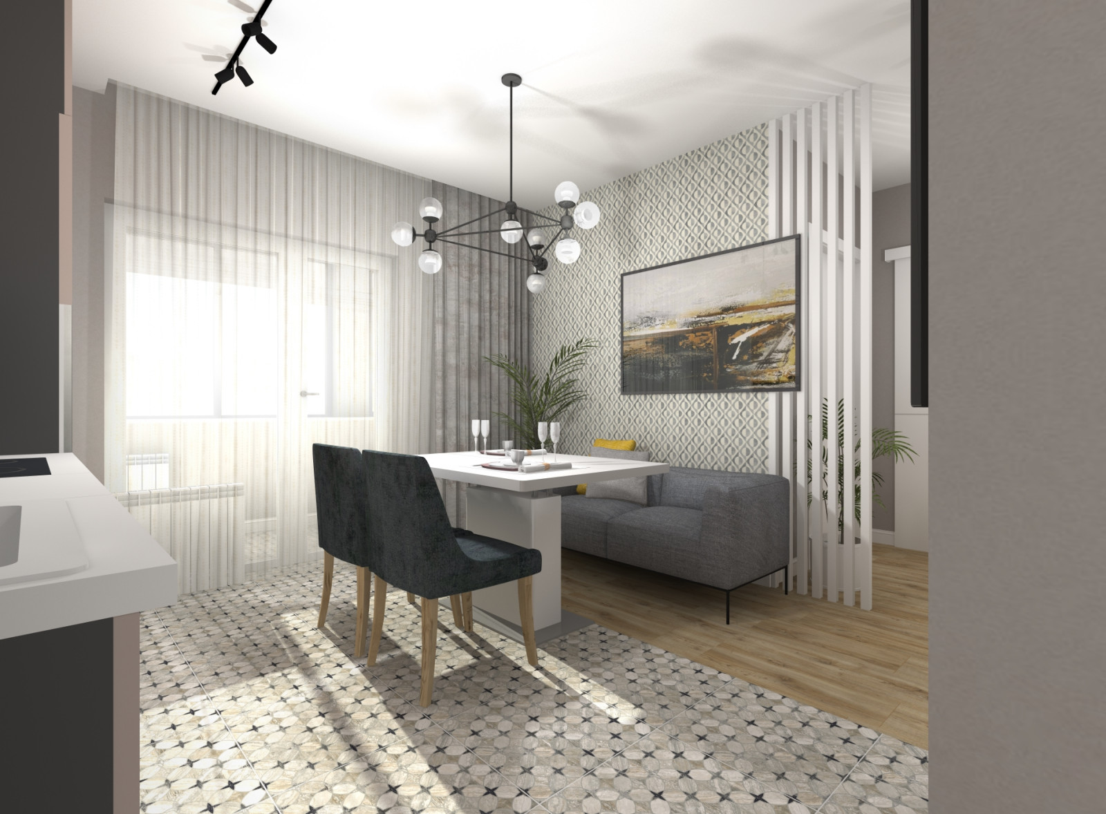 Однокомнатная квартира для троих