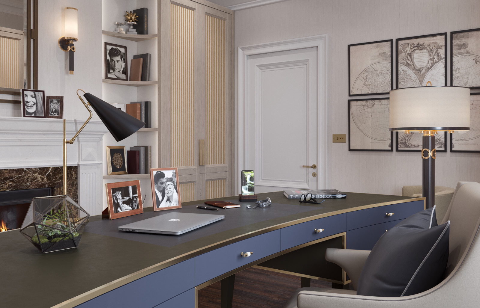 Обложка проекта: Home office in a residential house