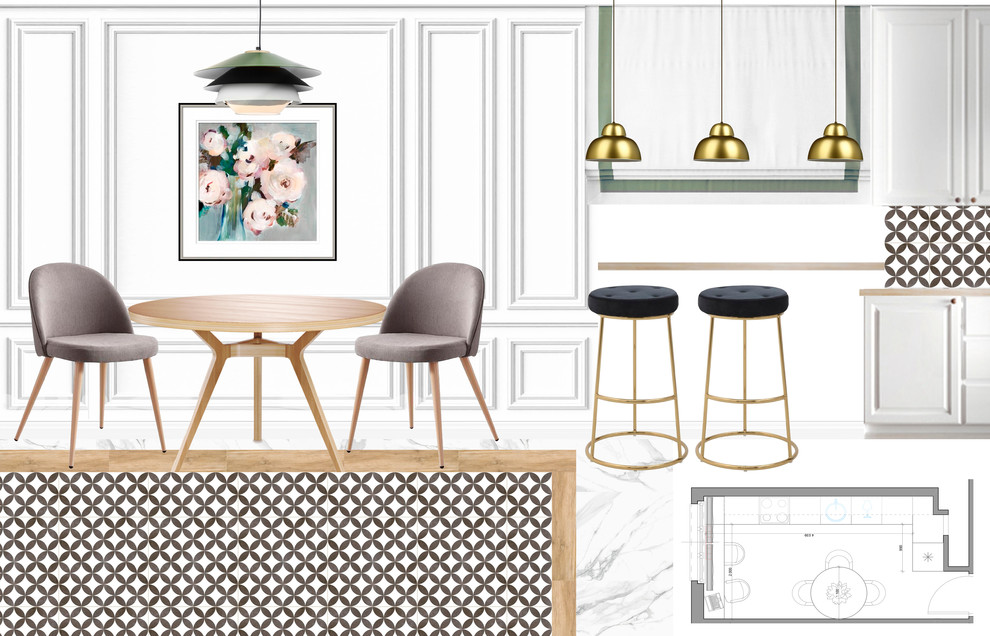 Коллажи к проекту в стиле современной классики для молодой семьи.