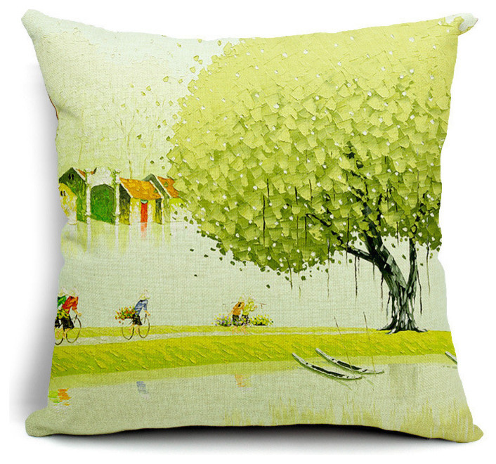Декоративные подушки, серия сельские пейзажи
