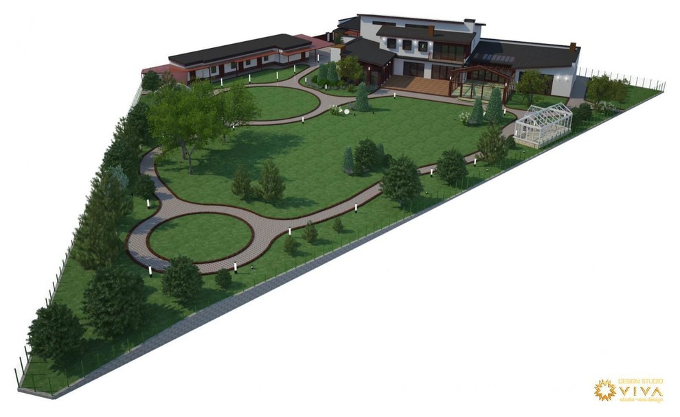 3D визуализация участка и строений в поселке Медовое, Санкт-Петербург