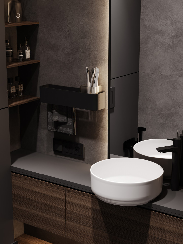 Брутальный современный интерьер, ЖК Румянцево Парк