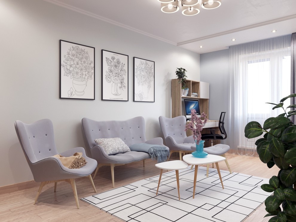 Дизайн проект трешки. Площадь 79.5м².
