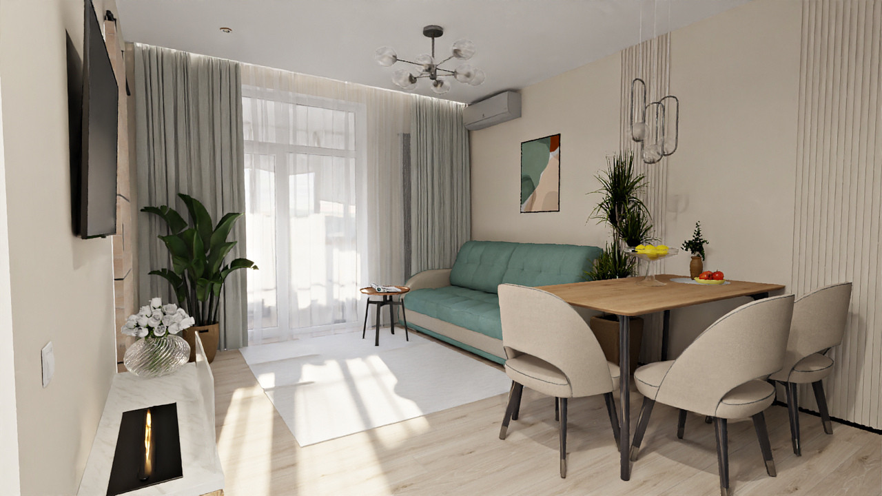 2х комнатная квартира-студия