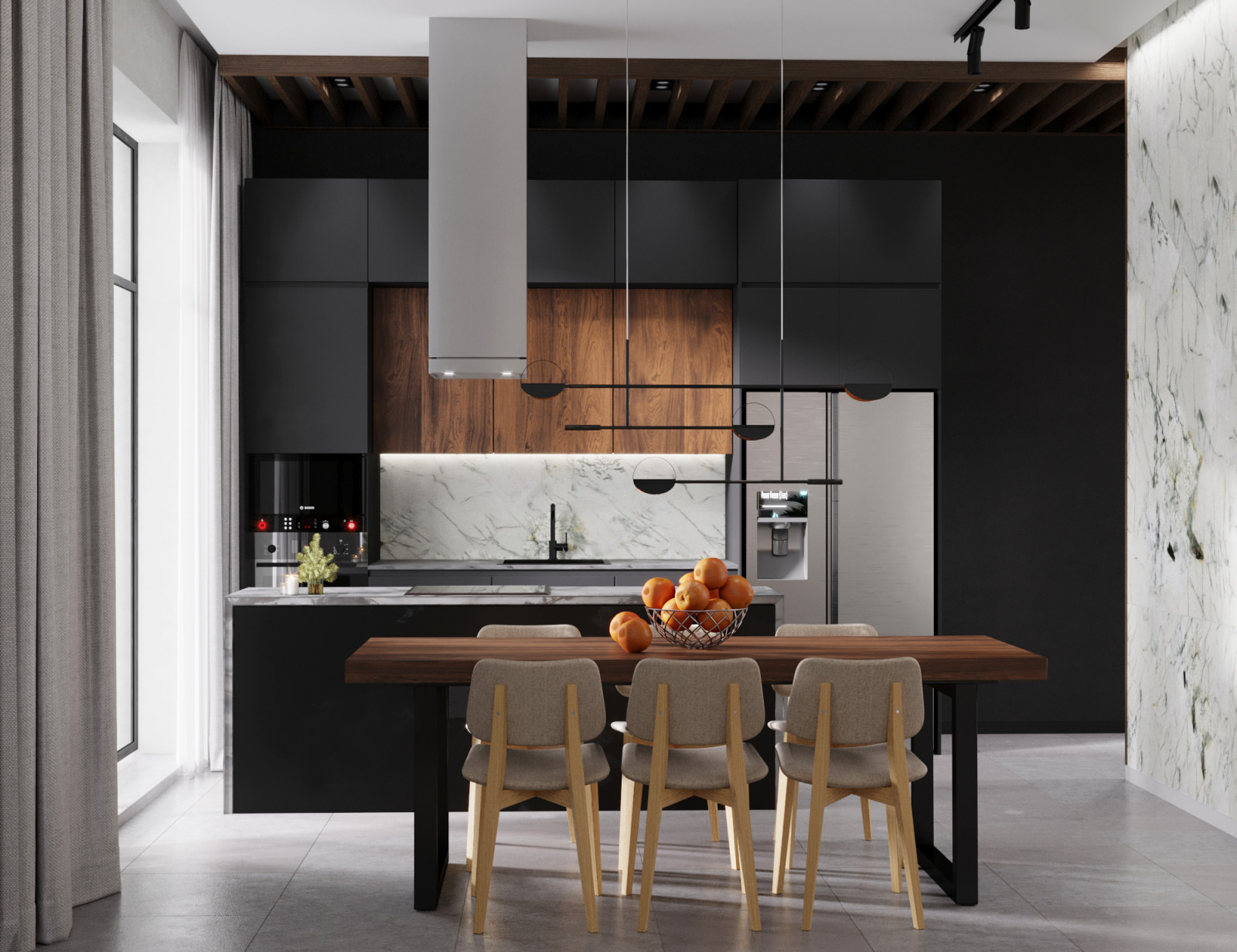 Обложка проекта: Кухня-гостиная в частном доме