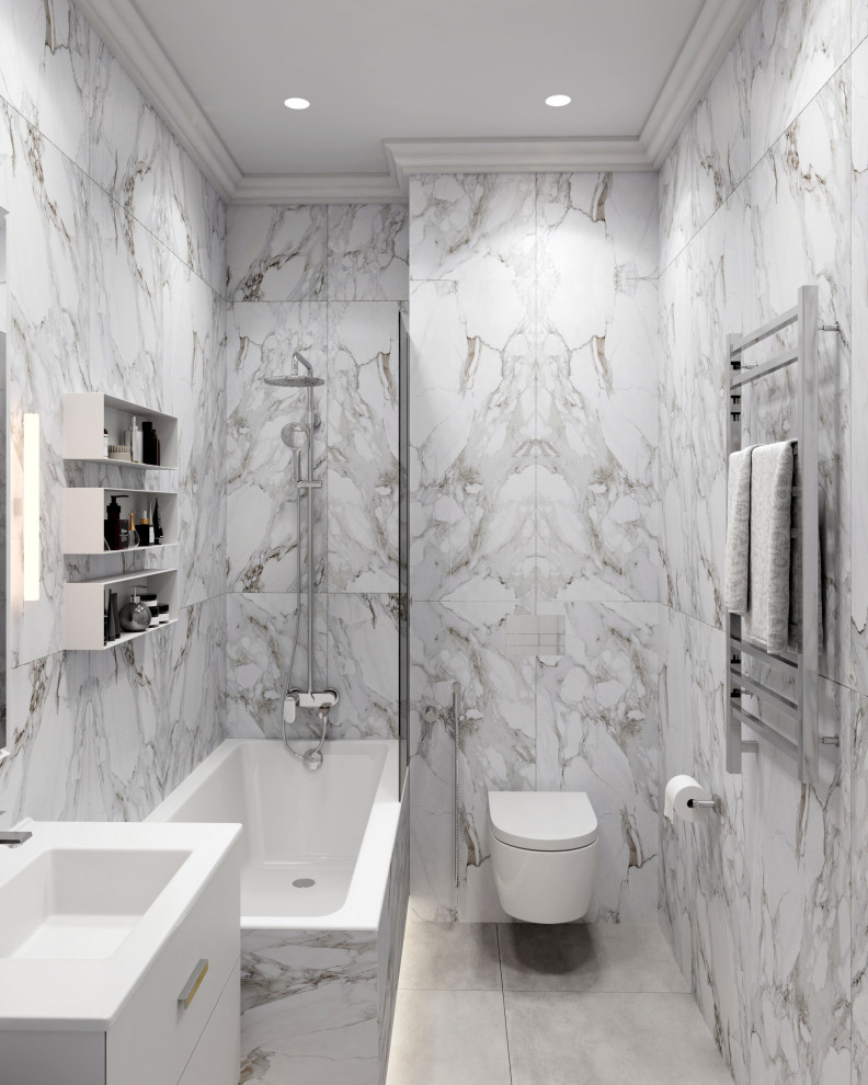 Лаконичная ванная в неоклассическом стиле