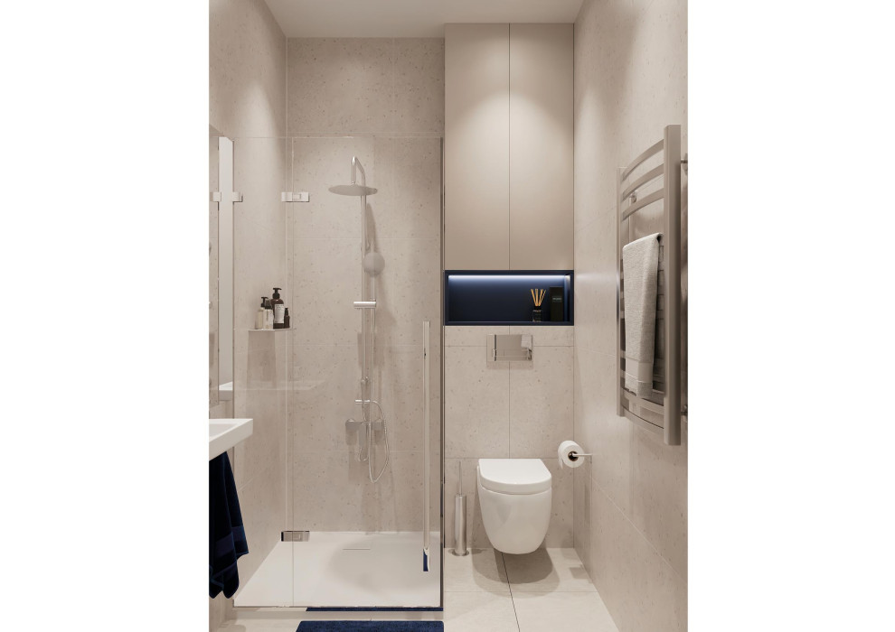 Яркий смешанный стиль в квартире 70 м2