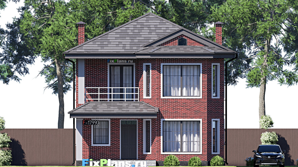 Проект двухэтажного дома 9х17 м S215м2 F-17990