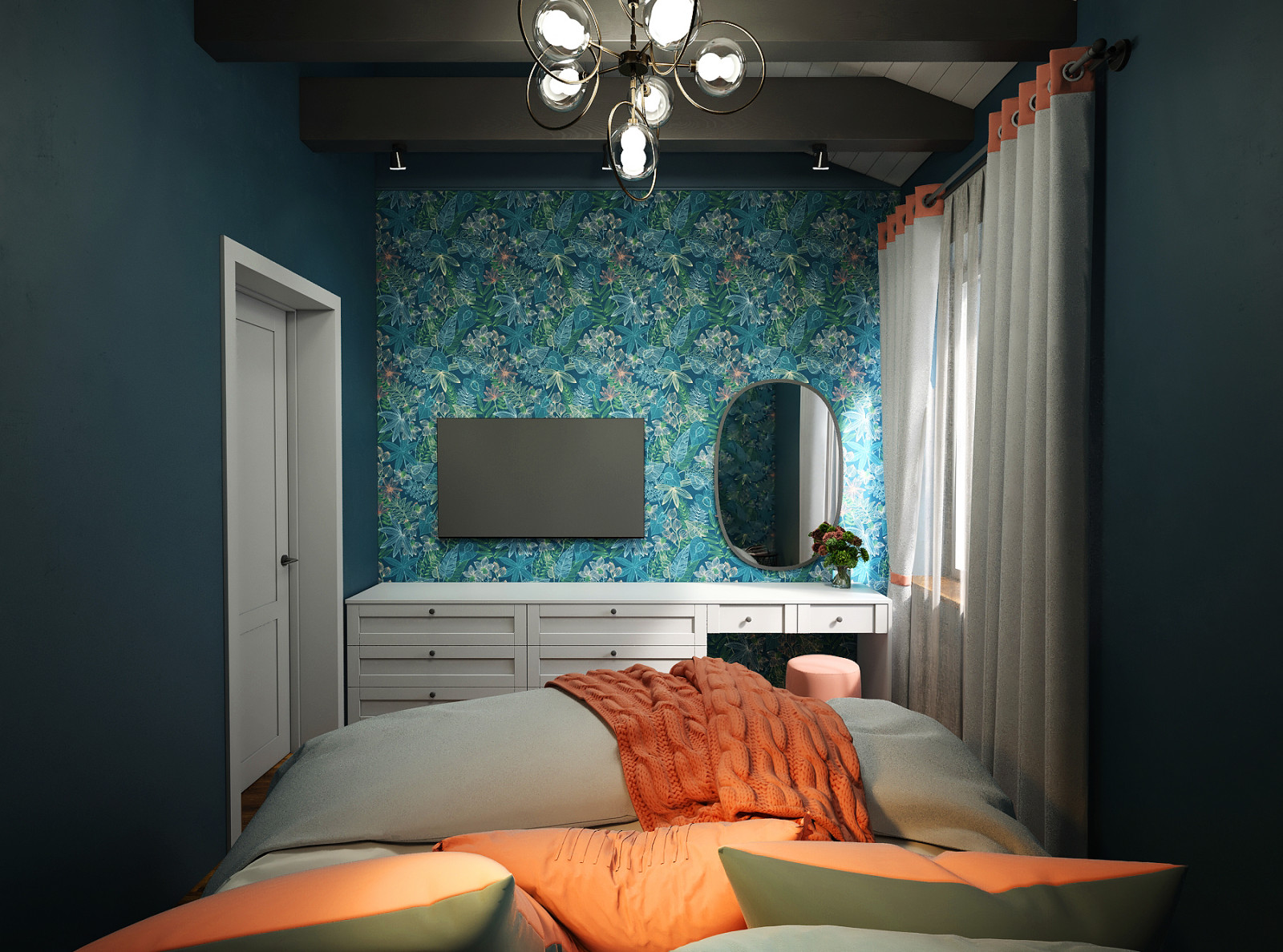 Обложка проекта: Спальня в загородном доме