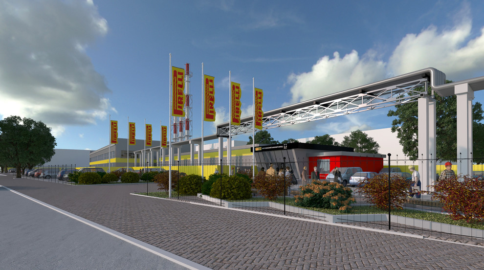 Дизайн и благоустройство территории для шинного завода Pirelli