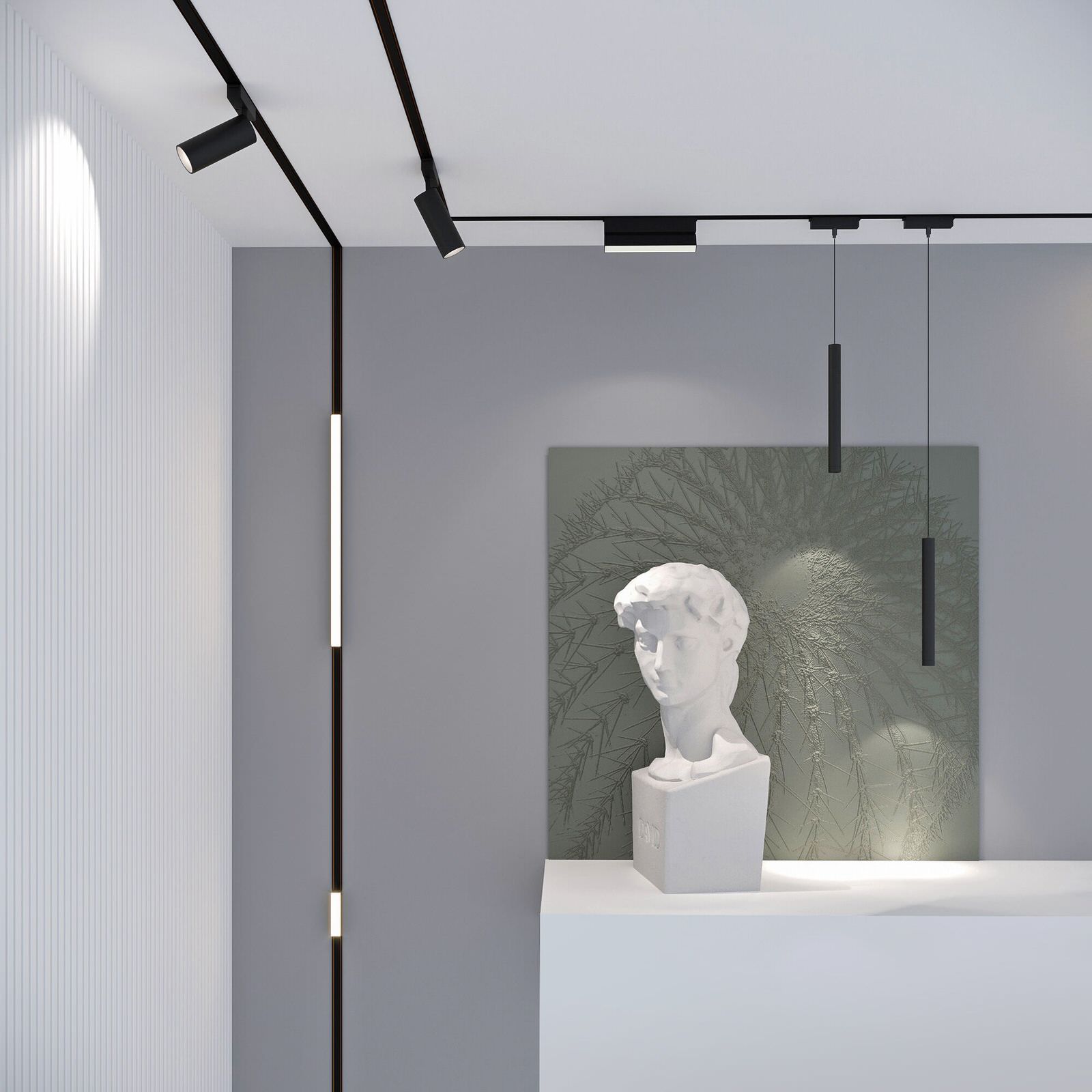 Flat Magnetic Трековый светильник 5W 4000K Vision чёрный