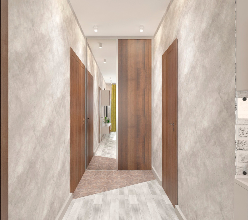 Кухня-гостиная с ярким акцентом