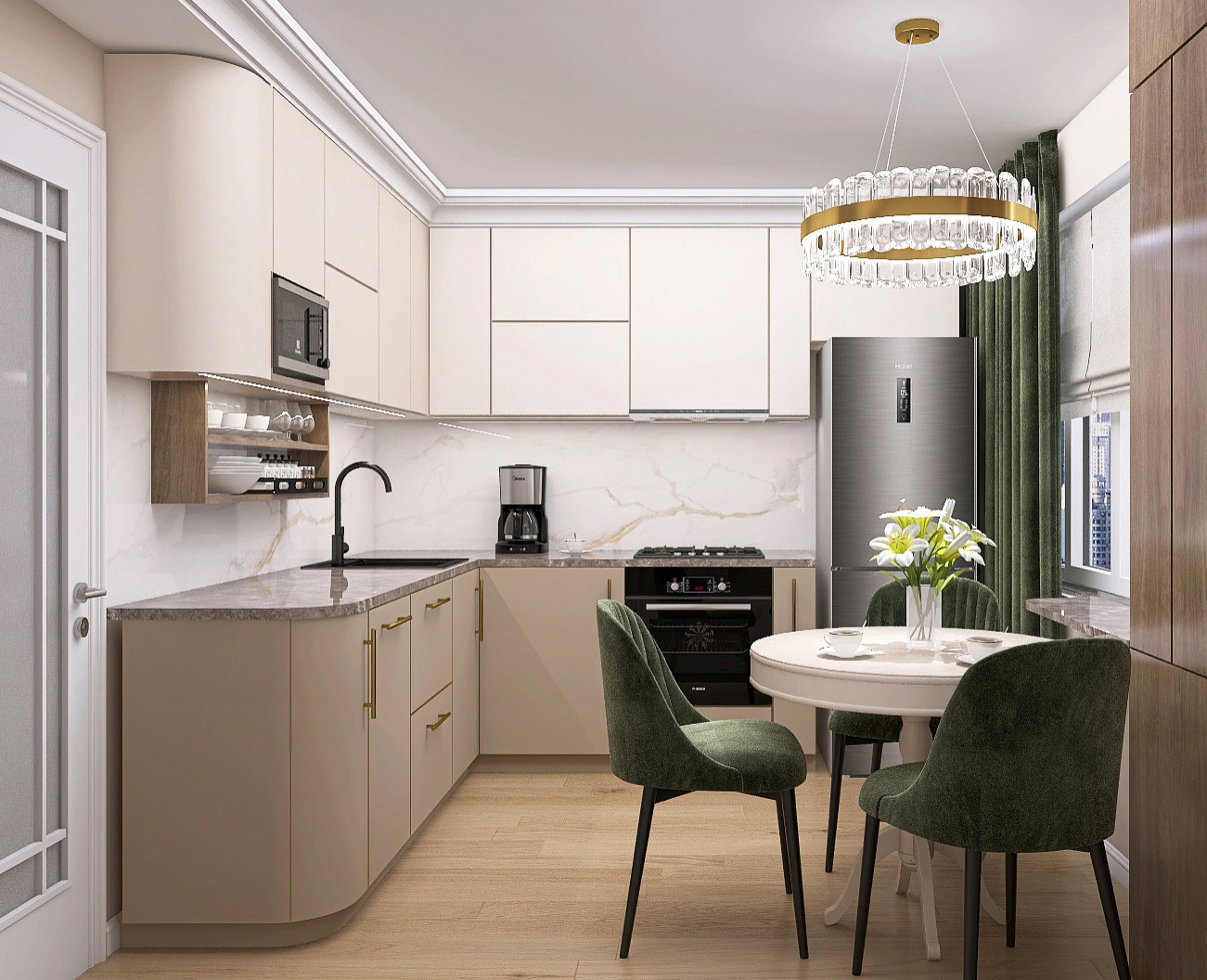 Дизайн маленькой кухни в панельке