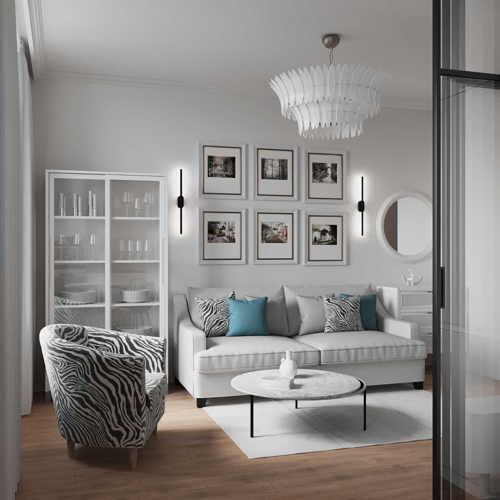 Обложка проекта: Гостиная в квартире на Новочеркассой