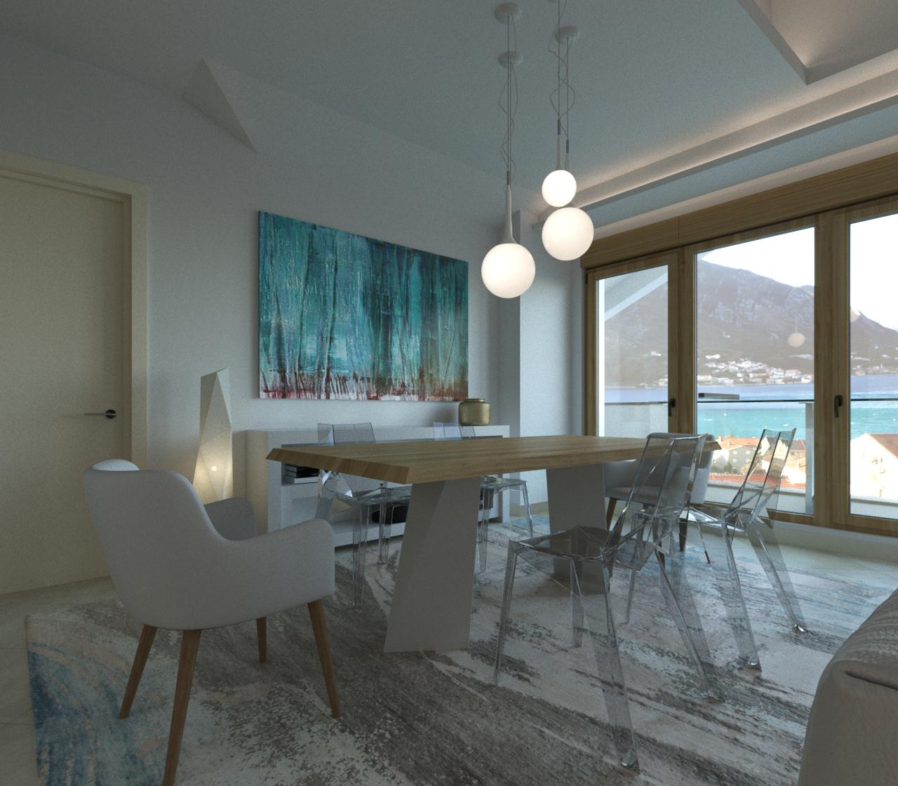 Квартира на мансарде площадью 108 кв.м. в Доброте, Черногория