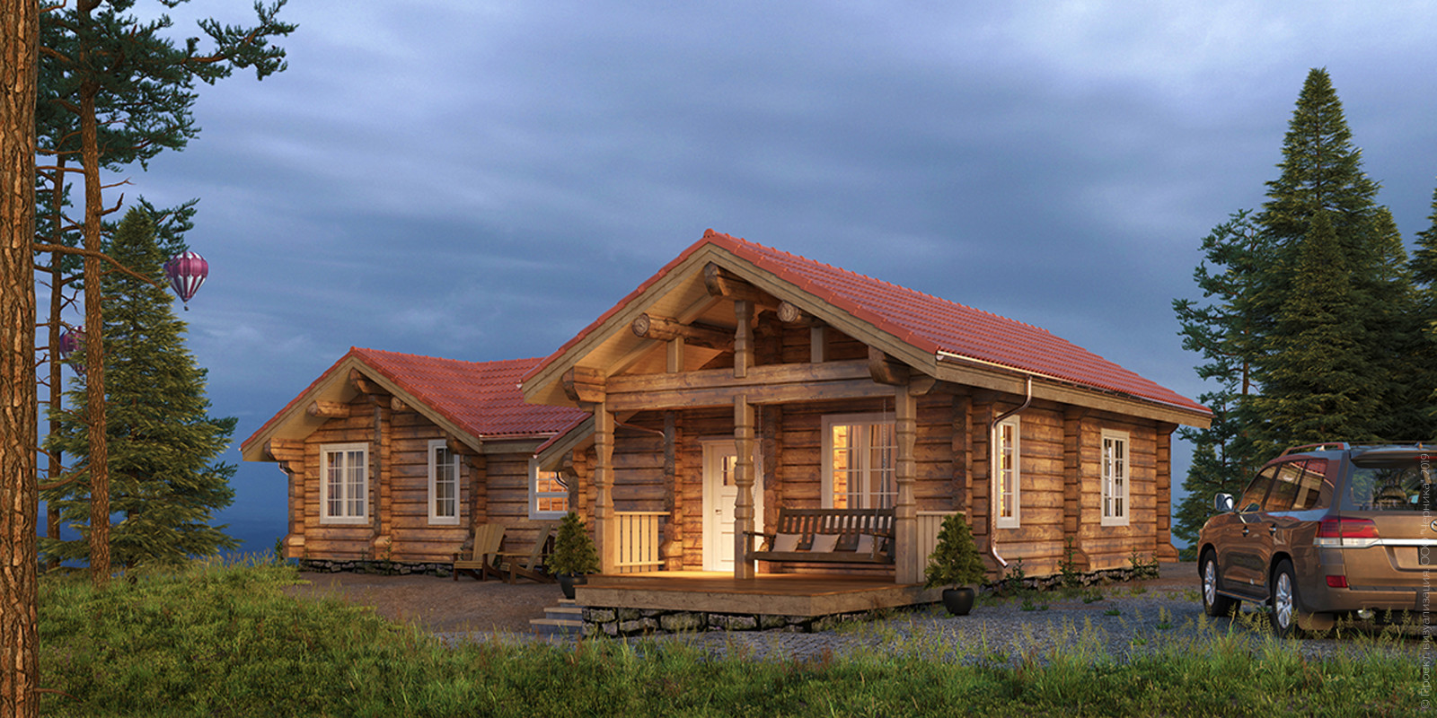 Рубленные деревянные дома (норвежский лафет)