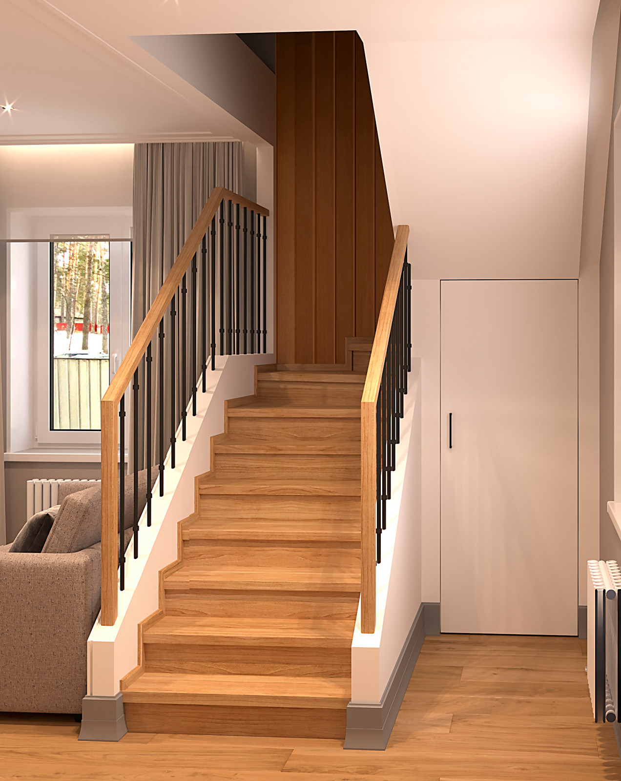 Гостиная, лестница