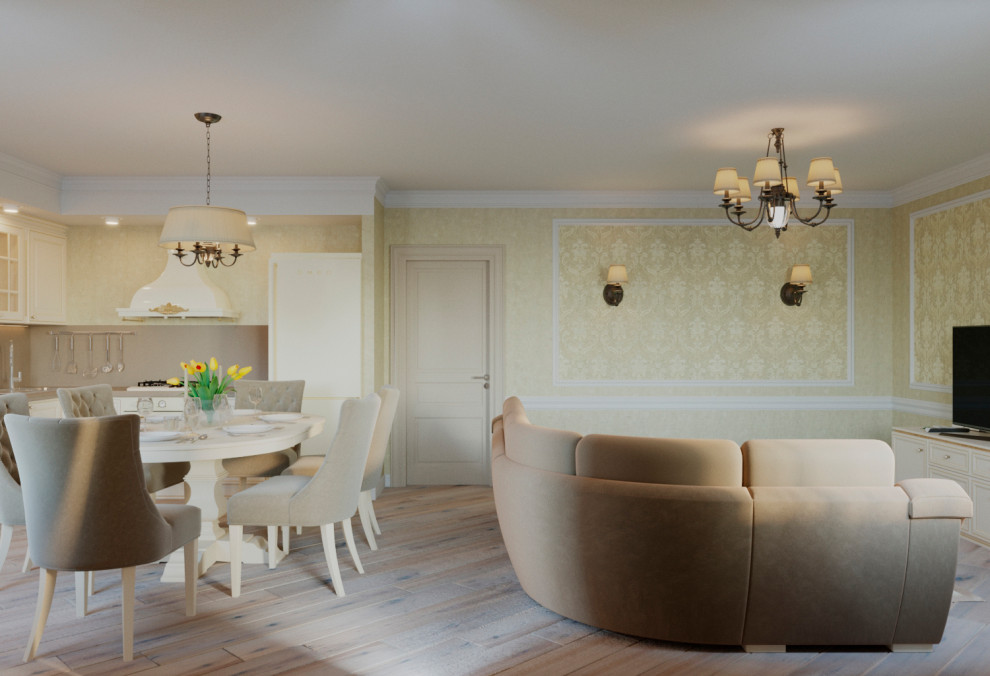 Дизайн Интерьера Кухни - Гостиной 68