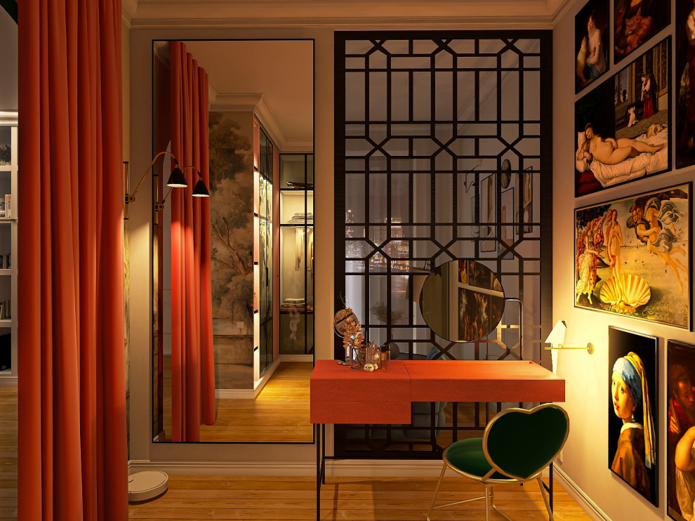 Туалетный столик в гародеробной в вечернее время