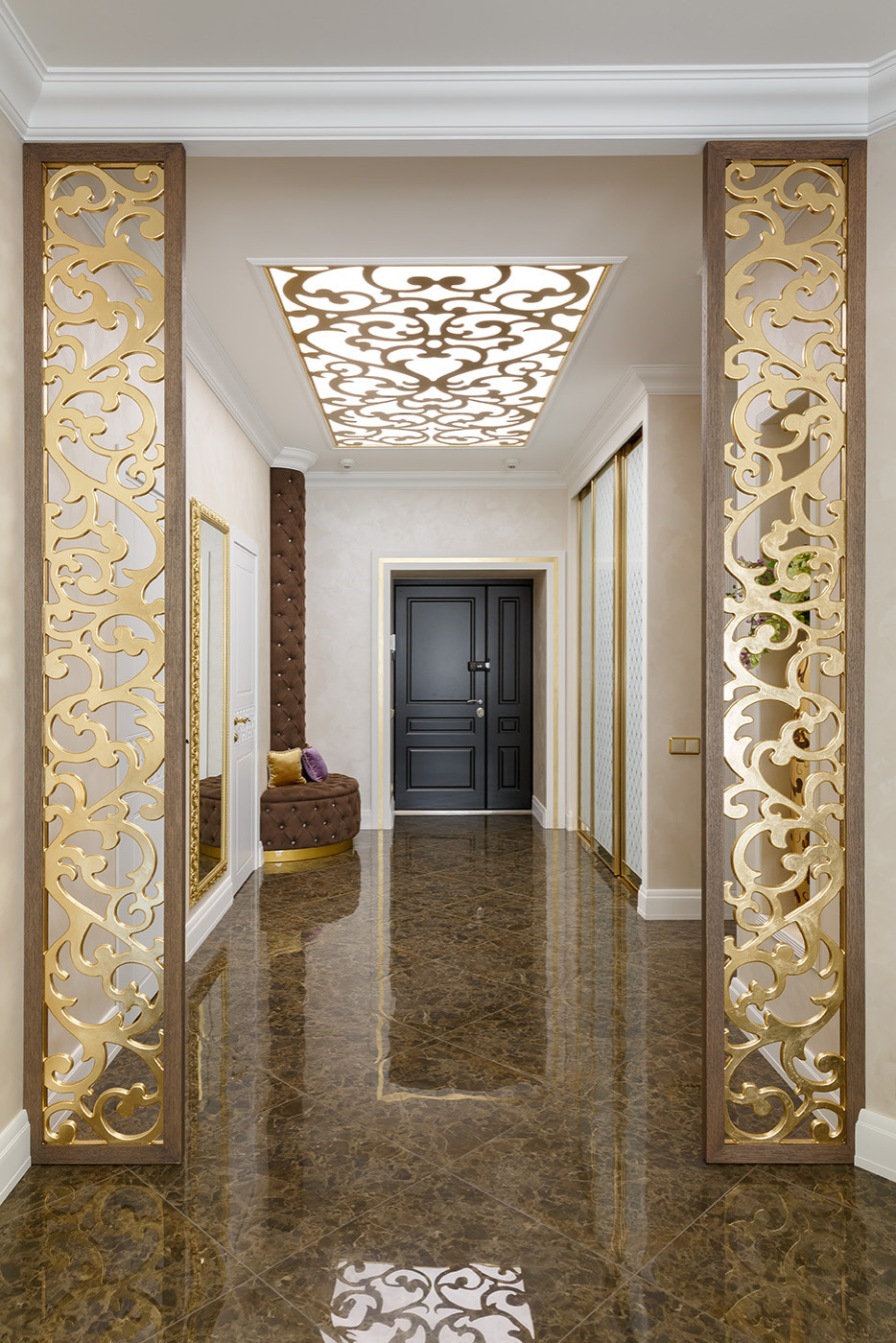 Мебель и мягкие стеновые панели для проекта дизайнера Натальи Резцовой