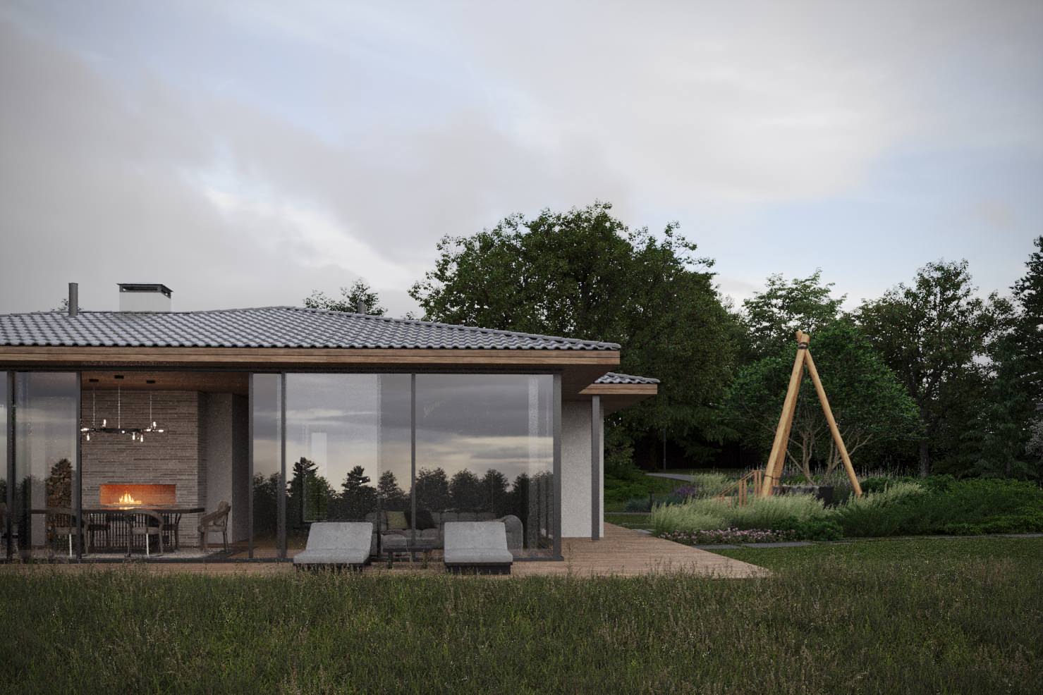 Сад на высоком берегу