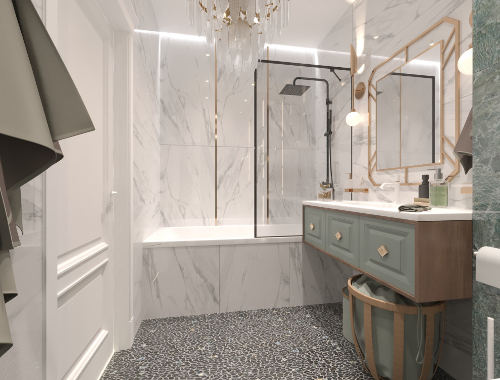 Дизайн-проект  интерьера трехкомнатной квартиры в стиле НЕОклассика