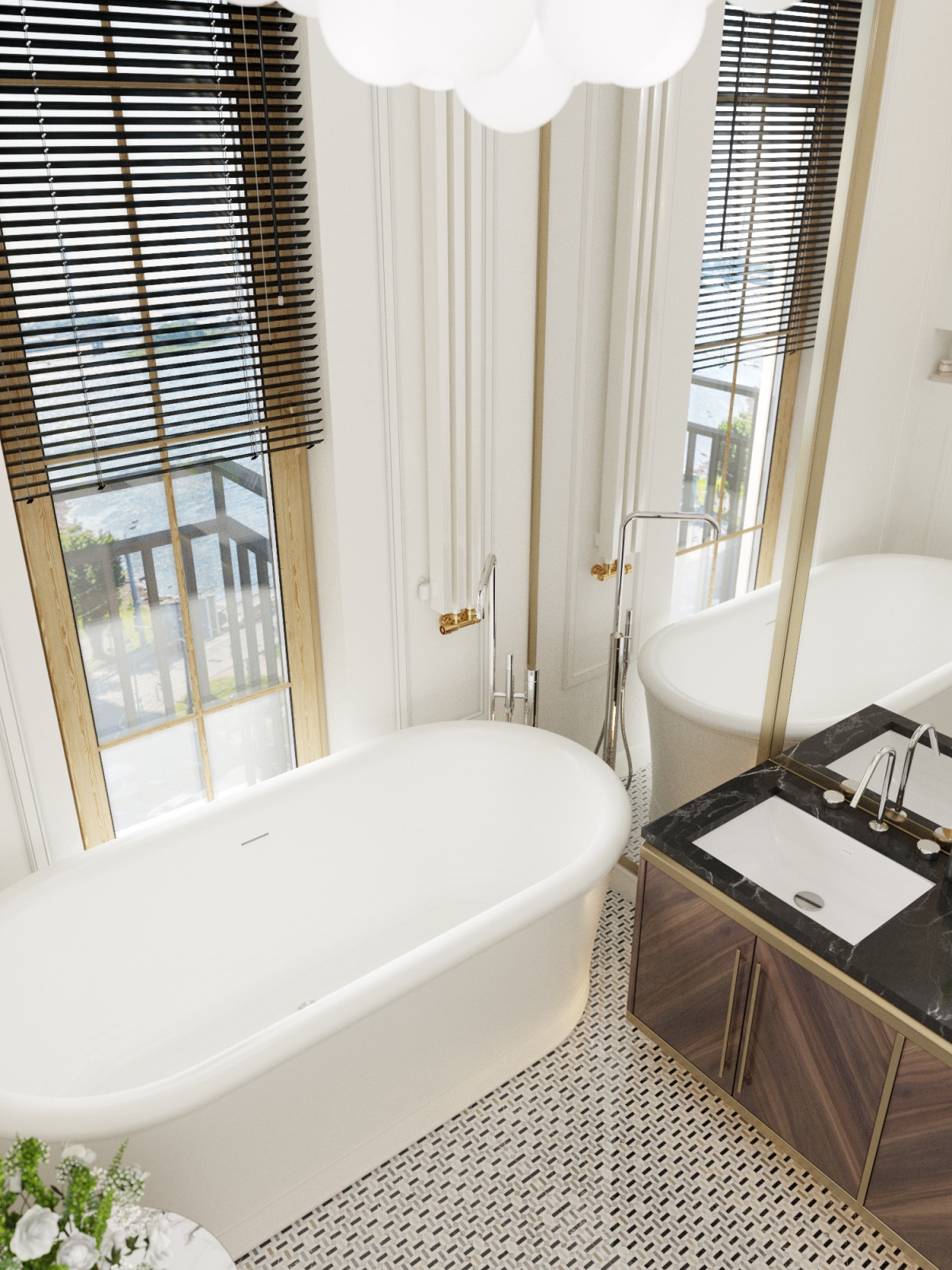 Ванная комната с окном