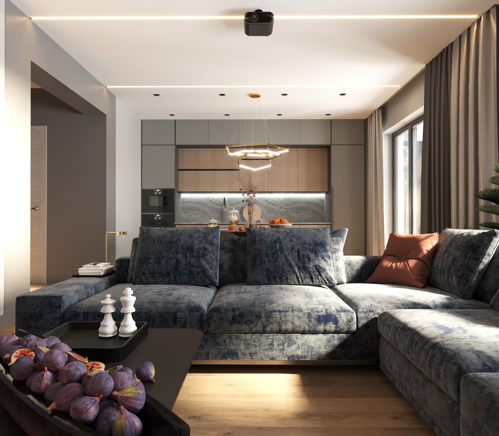 Дом с 2х светной гостиной