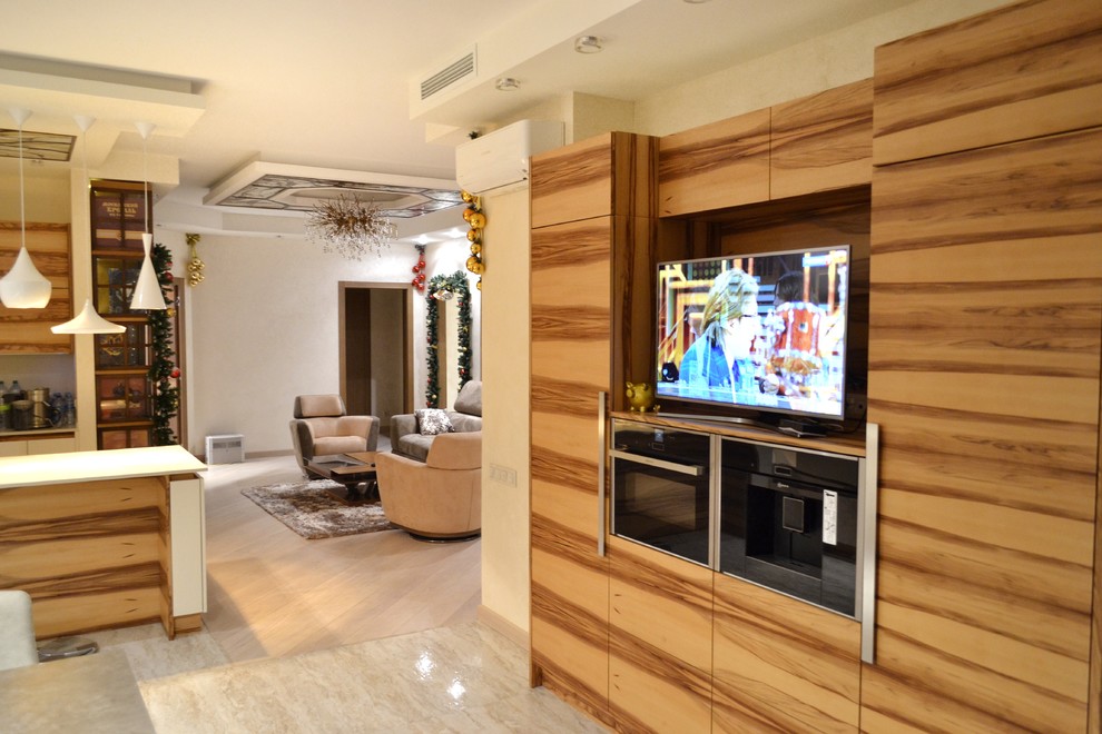 СОВРЕМЕННАЯ КВАРТИРА. МЕБЕЛЬ ИЗ ШПОНА.