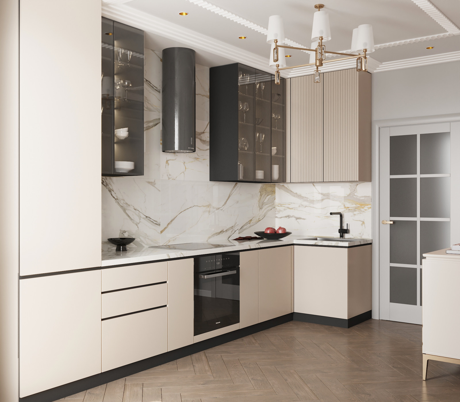 "Зазеркалье", дизайн 2комнатной квартиры 66 м2