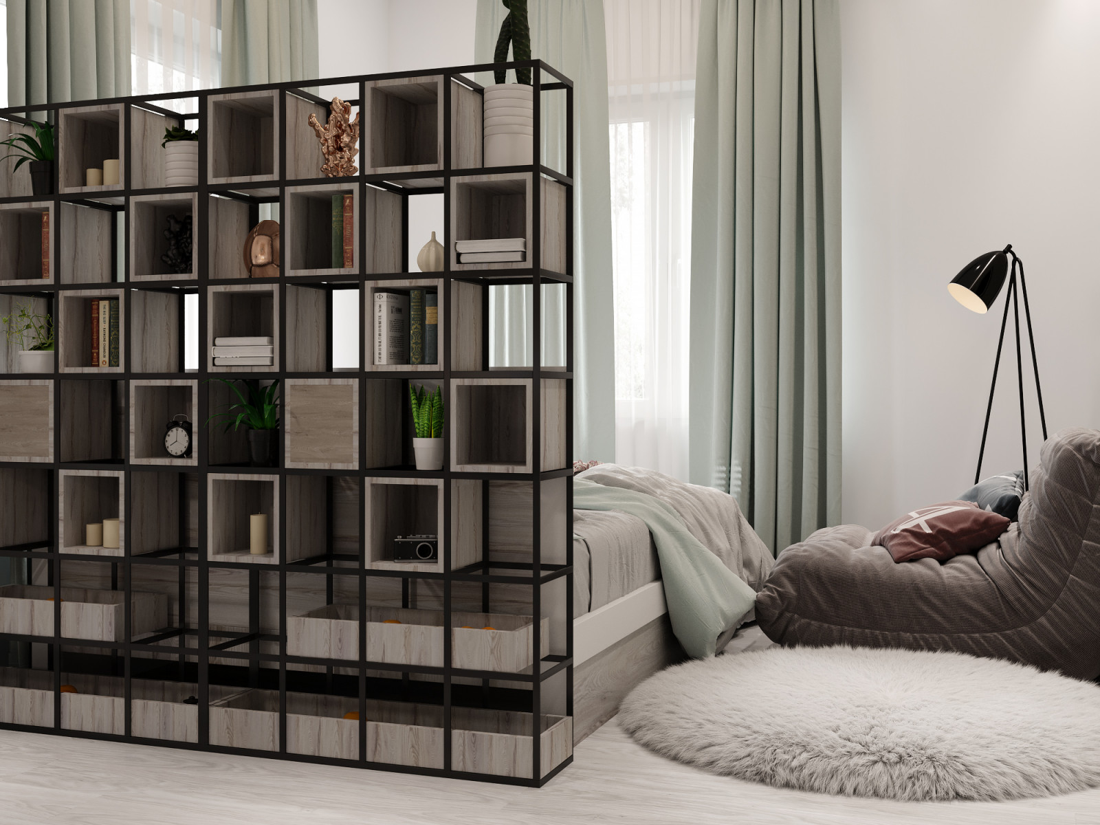 Дом с сеткой между первым этажом и вторым светом в Якутске.