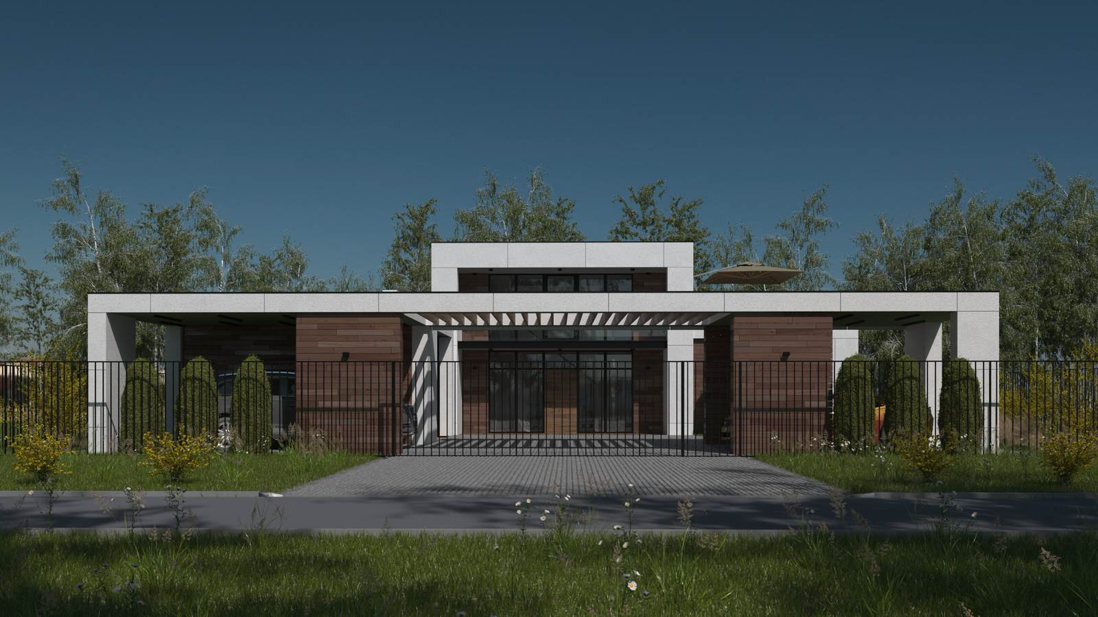 Одноэтажный жилой дом с антресолью. "Яблони-парк", г. Пенза.