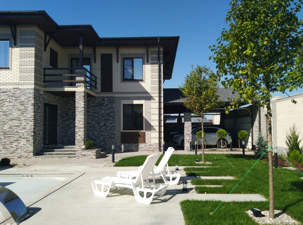 Архитектурный проект частного дома с банным комплексом