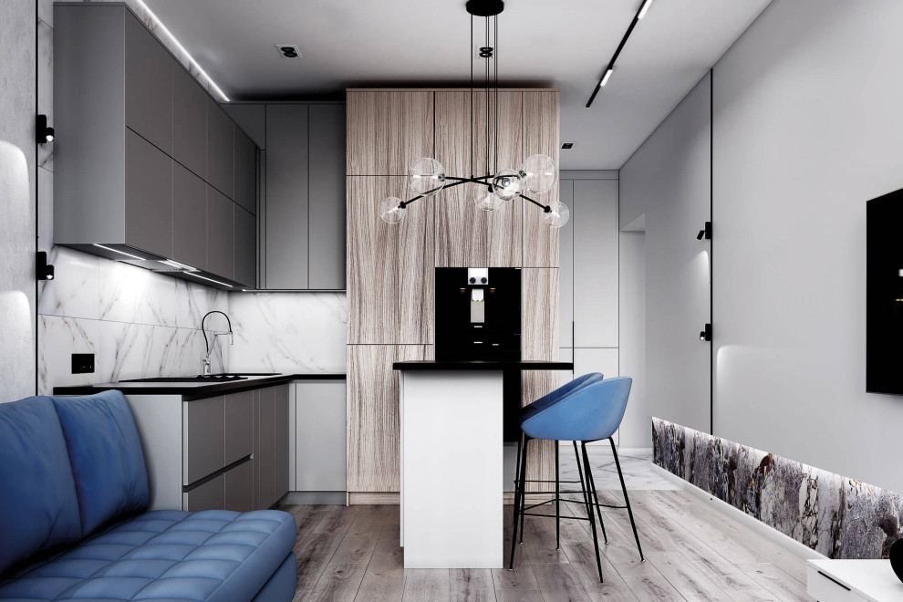 Обложка проекта: Современный дизайн в серых тонах, ЖК Панорама